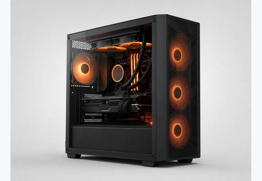 PC gamer y gabinete